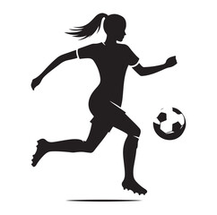 female soccer player illustration vector ILLUSTRATION