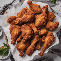 delicious fried chicken food