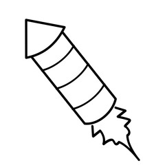 Rocket outline icon vector