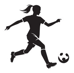 female soccer player illustration vector ILLUSTRATION