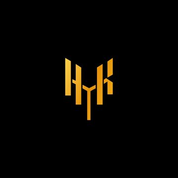 HYK modern construction vector logo template design