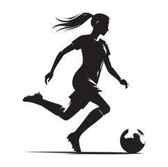 female soccer player illustration vector ILLUSTRATION