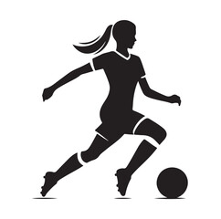 female soccer player illustration vector ILLUSTRATION