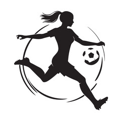 female soccer player illustration vector ILLUSTRATION