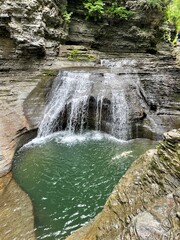 waterfall in the mountains