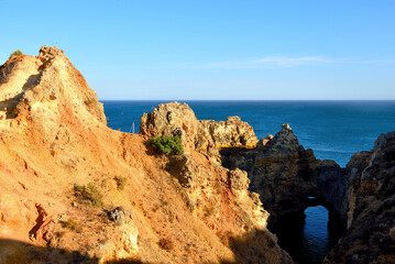 Ponta da Piedade, geological landscape route Lagos Algarve Portugal