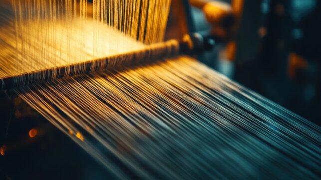 Industrial Textile Loom Weaving Threads Fabric Production Machine