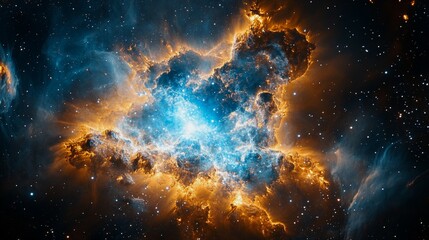 Fototapeta premium A supernova explosion, showcasing the birth of new elements