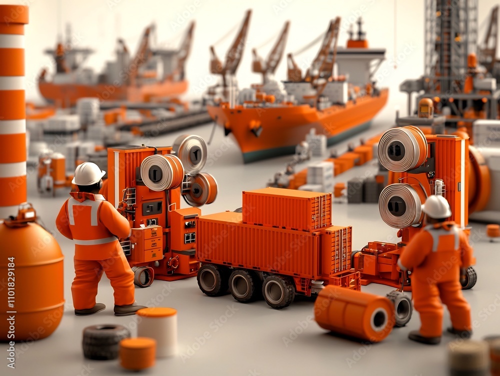 Poster efficient offshore logistics orchestrating the seamless loading unloading and transport of cargo shi