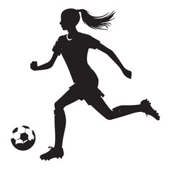 female soccer player illustration vector ILLUSTRATION