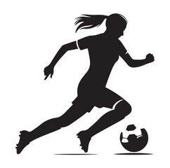female soccer player illustration vector ILLUSTRATION