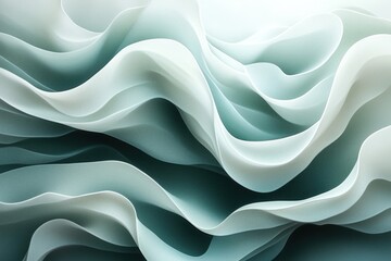 Obraz premium Abstract background with wavy, flowing lines in shades of blue and white.
