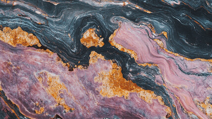 Naklejka premium Colorful abstract stone pattern showcasing vibrant hues and textures in a natural formation