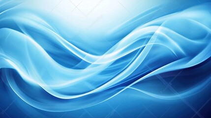 Obraz premium Serene Blue Waves Abstract Background 