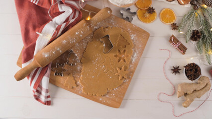 Raw dough for Christmas cookies