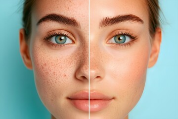 Before and After Image of Facial Skin Treatment