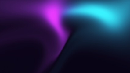 Blue and purple neon light on dark background for technology background banner concept.