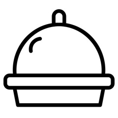Food Platter Hotel Line Icon