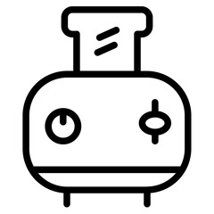 Sandwich Toaster Slice Line Icon