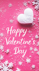 Background with white  heart. illustration. Card