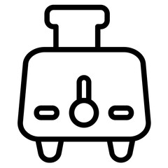 Sandwich Toaster Slice Line Icon