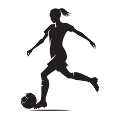 female soccer player illustration vector ILLUSTRATION
