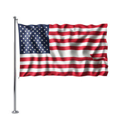 Fototapeta premium American flag on white background
