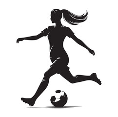 female soccer player illustration vector ILLUSTRATION
