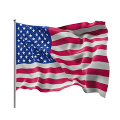 Obraz premium American flag on white background