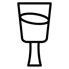 Alcohol Bar Glass Line Icon