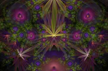 Abstract fractal 3d circle image