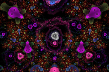 Abstract fractal 3d circle image