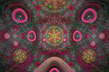 Abstract fractal 3d circle image