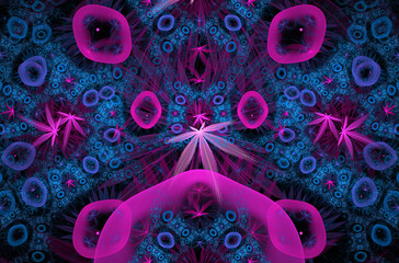 Abstract fractal 3d circle image