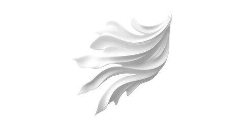 Fototapeta premium 3D Flowing Ribbon Design Isolated on Transparent Background