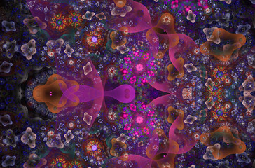 Abstract fractal 3d circle image