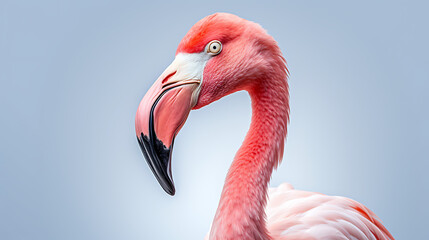 close up of a flamingo
