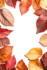 Colorful Fall foliage background. Seasonal theme for greeting card background.