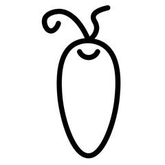 Cucumber Food Green Line Icon