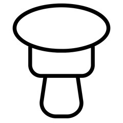 Food Mushroom Shop Line Icon