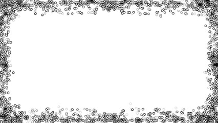 4k border frame white background