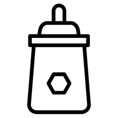 Ketchup Mustard Food Line Icon