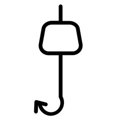 Hook Ocean Sea Line Icon