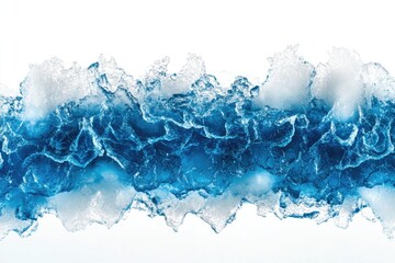 A close-up shot of a wave of water on a white background, suitable for use in design and photography projects