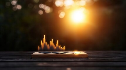 Financial dashboard with solar energy stocks highlighted, upward trend in dividends