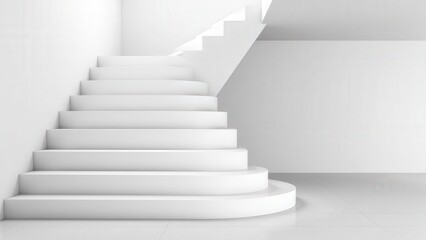 Fototapeta premium Modern stair wrap mockup in a sleek, contemporary interior