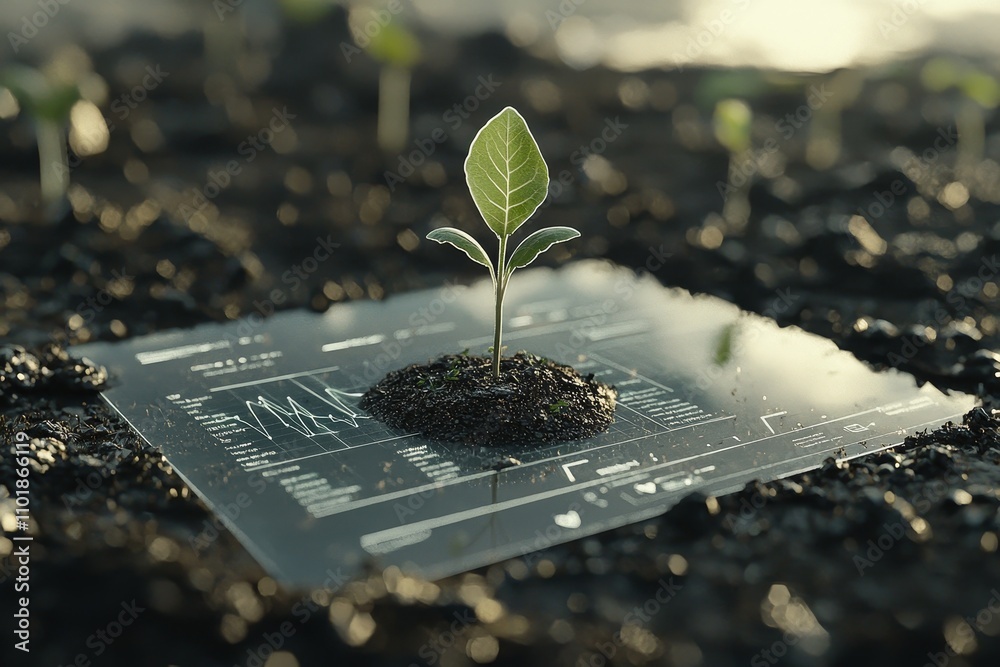 Poster agricultural and stock technology for seed and crop monitoring as well as precision agriculture with