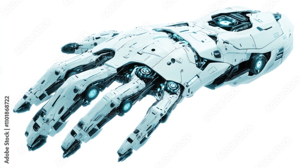 Poster advanced robotic hand design futuristic technology