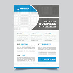 A4 size annual report brochure flyer design template vector, Leaflet presentation, book cover design