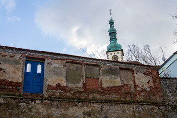 The Church of Transfiguration of Jesus in sunny day, Tabor, Bohemia, Czech Republic